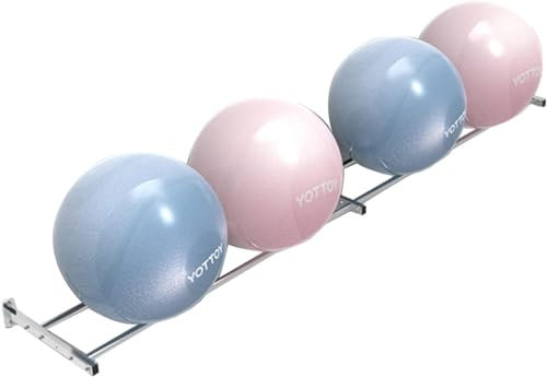 Fitnessstudio-Dekor, Verstellbarer Halter mit Befestigungsschrauben, Wandhalterung, Yoga-Ball-Präsentationsständer, Gymnastikball-Organizer