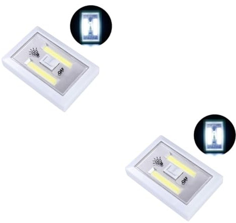 OSALADI 2 Stücke Schnurloses -nachtlicht Notlicht Cob Batteriebetrieben 11x7 5x3 Cm/4 3x3x1 2 Zoll Abs Einfach Zu Installieren