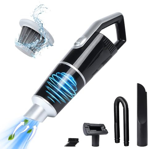 Handheld Vacuum Cleaner Cordless Portable 15000Pa Powerful Wireless Car Vacuum Cleaner Lightweight Rechargeable Strong Suction Vacuum Mini Hand Held Hoovers for Car Home Office Cleaning Pets Hair
