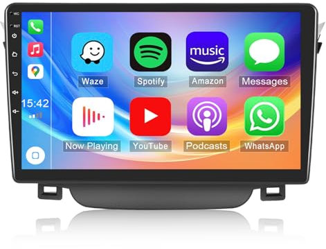 2G + 32G CAMECHO Android 12 Radio de Coche GPS para Hyundai I30 2011-2015,Pantalla de 9 Pulgadas con Carplay Wireless Android Auto Bluetooth RDS WiFi +Cámara Trasera