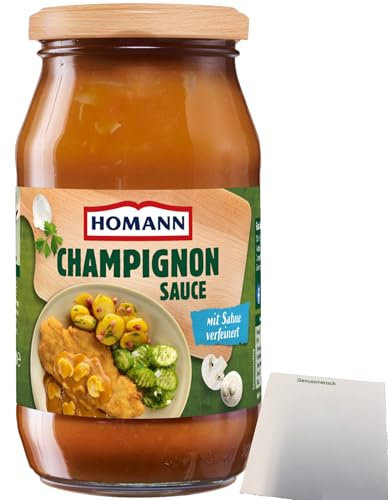 Homann Champignon Sauce mit Sahne verfeinert (400ml Glas) + usy Block