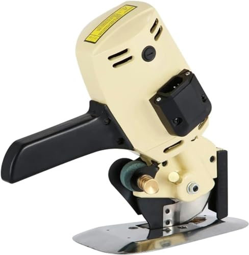 XDRGOOIUY Fabric Cutting Machine, Electric Rotary Fabric Cutter, 110mm Blade, Speed 4500 RPM, with Automatic Knife Sharpen, Handheld, for Multi Layer Carpet Leather