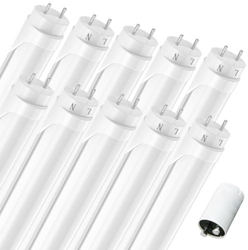 JESLED LED-Röhre 150cm T8 G13 Flimmerfrei, 24W 3960 Lumen (165lm/W) Kaltweiß 6000K, inkl. Starter – Neonröhren-Ersatz als Bürolampe, 10 Stück (1513mm)