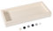 Badezimmer-Tablett, kleines Kosmetiktablett, Silikon, Seifenschale, Schwammhalter, Küchenspüle, Organizer, Badezimmer-Zubehör für Arbeitsplatte, WC, Dusche – Beige