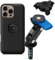 Quad Lock Fork Stem Motorcycle Phone Mount Kit with Vibration Dampener and iPhone 16 Pro Max MAG Phone Case