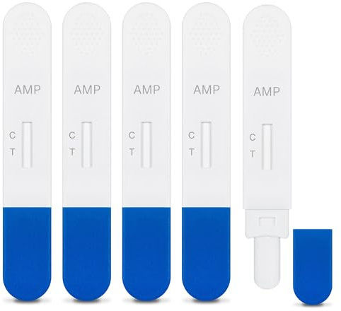 5 x SalyvGenics Amphetamin Speichel Drogentest | Schnelltest für Amphetamine (Geschwindigkeit, Obermaterial, Whiz) in Speichel Mundflüssigkeit | Amphetamin Drogentest Kit
