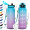 Trinkflasche Sport 1.5L, Auslaufsicher Wasserflasche Kohlensäure Geeignet, Trinkflasche mit Zeitmarkierung, Wasserflasche mit Filter, Sportflasche für Oudoor, Sprudel, Camping, Fahrrad, Fitness