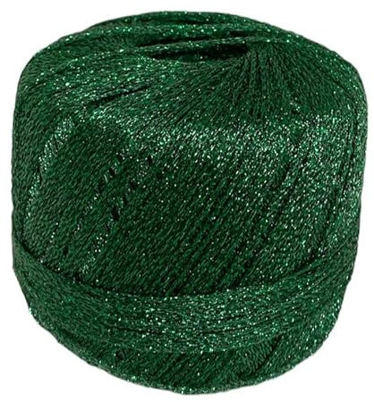 Filato Lurex Lame' Laminato per uncinetto e Hobbistica gomitolo da 25 gr (VERDE 10)