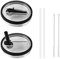 2 Pcs Leak Proof Lid for Stanley Cup, Flip Straw 40 oz Tumbler Flip Straw Lid Replacement for Stanley Quencher, Leakproof 40 oz Cup Tumbler Cover Accessories, with 4 Straws & 1 Cleaning Brush