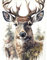 RICUVED Cerf Diamond Painting 5D Complet, Peinture Diamant Adulte, Animaux Diamant Kits, Diamant Strass Point de Croix Cristal Painting pour Murale Décoration 30X40 cm