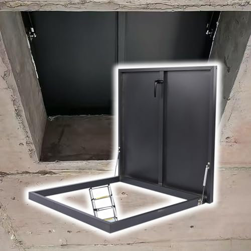Trampilla de Suelo Claraboya para techo de casa, ventana de techo de 40 x 40, 40 x 60, 50 x 90, 60 x 70, 70 x 70, 80 x 50 cm, puerta antirrobo para ventana de techo y sótano(50x70cm/19.7x27.6inch)
