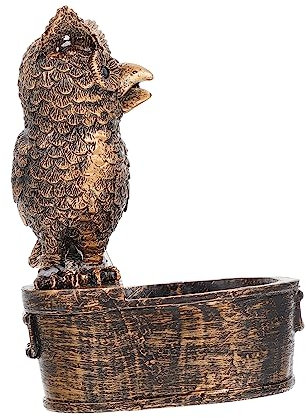 Holibanna Owl Design Garten Dekoration Resin Miniatur Ornament Für Innen Und Außenbereich Wasserpumpe Leicht Und Handgefertigt