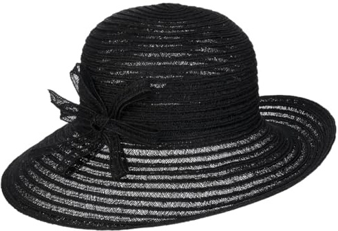 Mayser Mandy Hanfhut Strohhut Sonnenhut Made in EU Damen Sommer Winter schwarz One Size