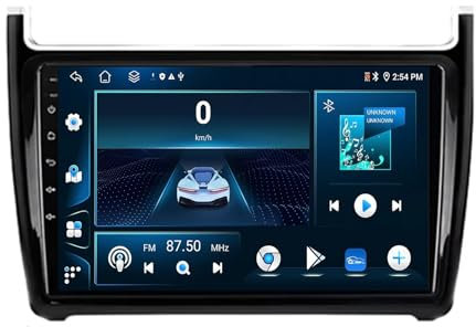 Android 13 2 DIN Car Radio Stereo para Volkswagen VW Polo 5 Sedan 2008-2020 9 Pulgadas Autoradio con WiFi GPS Rear View Camera RDS FM BT DVR SWC Ventilador de refrigeración(2+32G)