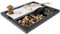 Yardwe Simulation Ocean Scene Mini Zen Garden Black Decorative Sandbox for Desktop with Rakes and Mindfulness Accent for Office and Home Decor