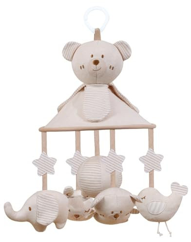 Cndiyald Baby Crib Mobile, Baby Mobile für Krippen, Spiral -Cartoon -Spielzeug, hängende Boho -Kindergarten, Nicht Batterie, Bär einschließen