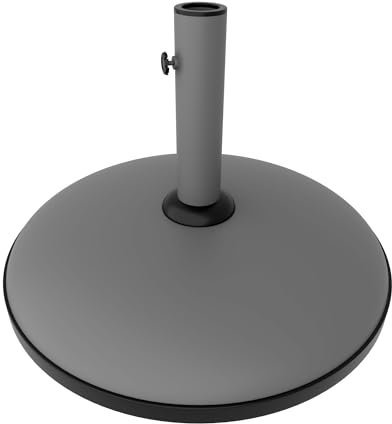 FRANKYSTAR Terra - Base per Ombrellone da Giardino Rotondo Ø45 cm Basamento da 15 kg per Ombrelloni in Cemento Grigio