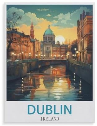 Dublin Irland，Puzzle 1000 Teile Holz Puzzle Geeignet Für Erwachsene Kinder Familien Stressabbau Puzzlespiele（75x50cm）-GX63
