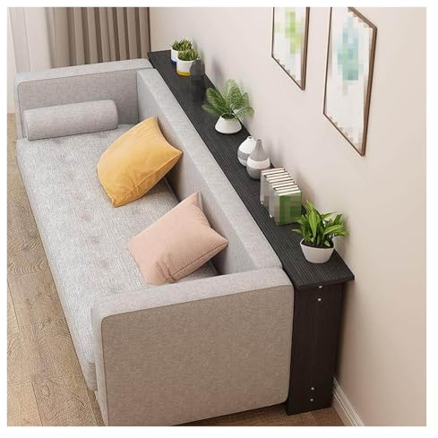 Konsolentisch für schmale Räume, schlanker Tisch hinter der Couch mit einfacher Installation