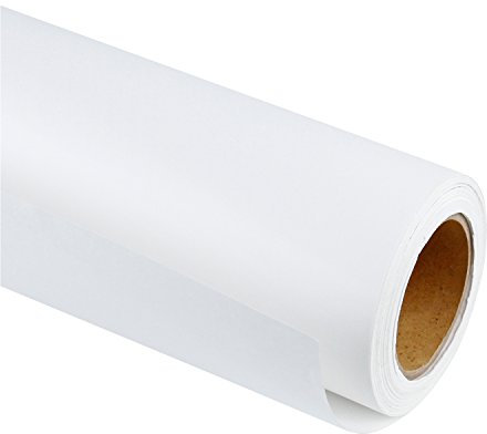 RUSPEPA Weiß Kraftpapier - Natürliches Recyclingpapier, Kraftpapierrolle Ideal für Kunsthandwerk, Kunst, Kleine Geschenkverpackungen, Verpackung, Post, Versand und Pakete - 122 cm x 30 m