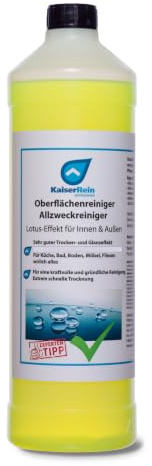 KaiserRein Allzweckreiniger Konzentrat, Oberflächenreiniger für innen & außen mit Lotus-Effekt, pH-neutral, phosphatfrei, schnelle Trocknung & Glanz, 1 L, für Böden, Fliesen & Möbel