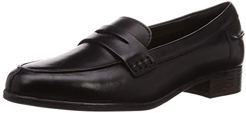 Clarks Damen Hamble Loafer, Schwarz Black Leather, 41 EU