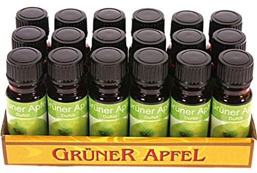 Duftöl Aromaöl Raumduftöl 10ml Lampenöl Duftlampen Weihnachtsdufte Duftöl Aromaöl Raumduftöl ca. 46 verschiedenen Duftnoten (Grüner Apfel, 12er Pack)