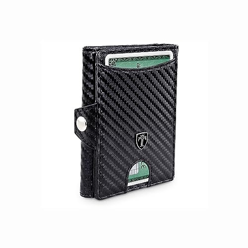 TRAVANDO Slim Wallet mit Geldklammer - Mini Geldbörse Herren Klein - Kartenetui - RFID Geldbeutel Männer - Kreditkartenetui, Portemonnaie for Men, Damen, Portmonai Portmonaise Geldtasche Portmonee
