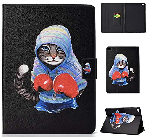 Succtop Kompatibel mit Hülle iPad 9.7 2017/2018 6/5 Generation, Cover Case iPad 9.7 Hülle/iPad Air/Air 2 Auto Schlaf/Wach Schutzhülle für iPad 9.7 2017/2018 iPad Air/Air 2, Boxing Cat