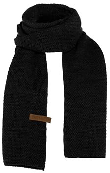 KNIT FACTORY - Jazz Schal - Strickschal für Damen und Herren - Bequemer Schal mit Wolle - Hochwertige Qualität - Schwarz