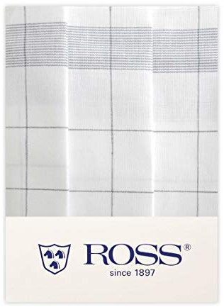 Ross 3er Pack Zwirn Halbleinen Geschirrtücher Fadenkaro Silber, 50x70 cm