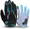 WESTWOOD FOX WFX Fahrradhandschuhe Vollfinger Mountainbike Handschuhe Touchscreen MTB Handschuhen Gepolstert Anti-Rutsch MTB Rennrad Sport Hándschuh für Damen und Herren (Blau, S)