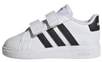 adidas Grand Court Lifestyle Hook and Loop Shoes Tennisschuhe, Cloud White/Core Black/Core Black, 22 EU