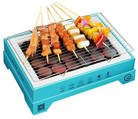 Griglia a carbone usa e getta, griglia usa e getta portatile, set di griglia per barbecue all'aperto riciclabile per feste in cortile in campeggio, dura 2 ore
