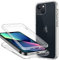 ZYIMOU Hülle für iPhone 13 / iPhone 14 Handyhülle 360 Grad, Transparent Full Schutz Kratzfest Dünn Durchsichtige Case Silikon Schutzhülle, Hart PC Zurück + Weich TPU Vorderseite