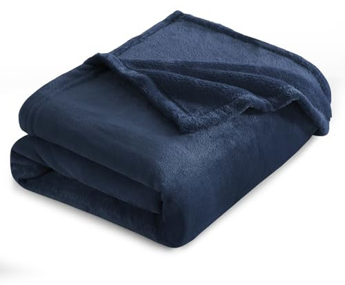 RUIKASI Kuscheldecke Flauschig XL Blau - 150x200 cm Decke Sofa Warm, Fleecedecke Marineblau Couchdecke, Überwurf als Wohnzimmer Weich für Winter