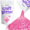 Hemway Craft Glitter - Baby Pink Iridescent | 100g Multi Size Metallic Sequin Flakes for Resin & Epoxy Crafts | Supplies for Tumblers, Cards, Jewellery, Candle, Hair, Face, Body & Nail Art