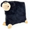 ONTOUR Flauschiges Deko-Kissen Schaf SCHWARZ, mit Kopf und Beinen, schön weich flauschig und super-süß, Plüsch Fell Schafkissen 38x33x13cm