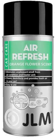 JLM Lubricants Lufterfrischer Orange Flower für Klimaanlagen & Umluftsysteme - Belebender Duft, Reinigung/Auffrischung und lang anhaltende Wirkung - einfache Anwendung - JLM (J08010) - 150ml