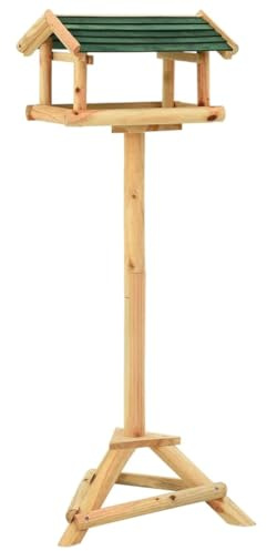 Bussandri Exclusive - Vogelhäuschen mit Ständer 37x28x100 cm Massivholz Tanne