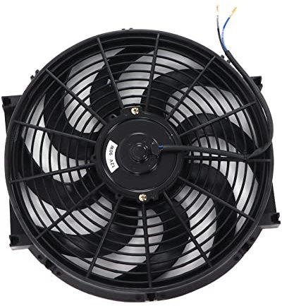 Tbest Radiatore e Accessori Kit di Montaggio per Ventola di Raffreddamento del Radiatore Elettrico Universale da 14 Pollici 12V 90W Ventola Sottile Push Pull