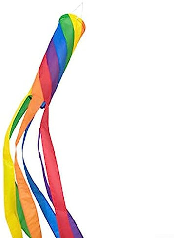 Regenbogensäulen-Windsack, 99 cm, bunte Outdoor-Dekoration, Windsack für Hinterhof, Garten, Outdoor