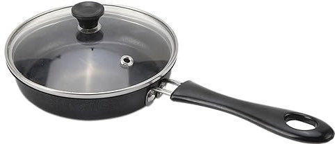 SunshineFace Egg Frying Pan, Nonstick Frying Pan with Lid, Mini Cooking Frying Pan, Smoke- Free Camping Stone Cookware, 4. 7 inch