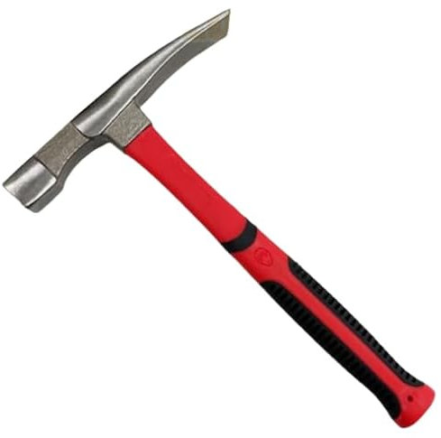 Dunnet Tools Hammer with Fibreglass Handle - Durable Carbon Steel Head Camping Hammer Lightweight Pin Hammer Use Shaft for Small, Pin, Panel, Tack, and Nails Clip (600g Brick Hammer)