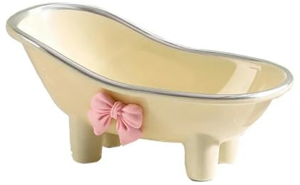 Porte-Savon 2Pc Plateau De Savon en Forme De Baignoire Mignonne, Porte-Savon en Plastique, Plateau De Savon Créatif Mignon, Salle De Bain De Salle De Bain Familiale-B