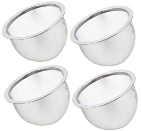 4 Stück Edelstahl-Teefilter Metall- Ersatz-Netzsieb Einsatz Tee-Ei Tasse Für Kaffee Teebereiter Kaffeebereiter 8 5 Cm