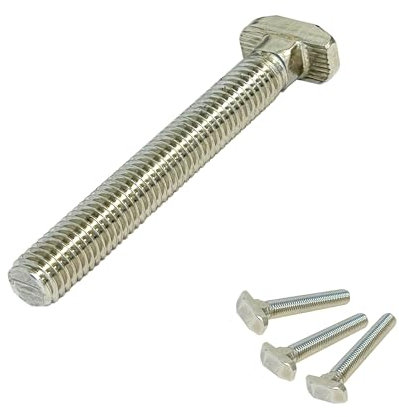 SCHMIDT systemprofile 10x Hammerschraube M8 60mm Nut 8 T-Schraube mit Steg M8x60 Befestigungsmaterial Aluprofil-Zubehör