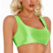 AIEOE Crop Tank Top Mujer Y2k Sexy Camiseta Sin Mangas Clubwear Sin Espalda Glossy