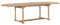 Gecheer Ausziehbarer Gartentisch Oval Garten-Esstisch (180-280) x 100 x 75 cm Wetterfest Teak Massiv-Esstisch als großer Küchen-Tisch, Balkon-Tisch, Garten-Gartentisch,Material: MassivesTeak