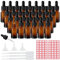LOSYHU 30PCS 10ml Amber Glass Dropper Bottles, Brown Glass Bottle with Dropper Pipette 0.35 oz Empty Pipette Dropper Bottles Refillable for Essential Oils Perfumes Liquids